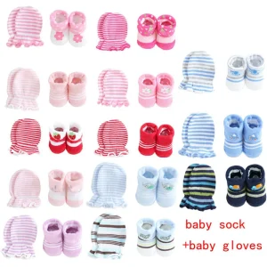 New cute cartoon baby socks + gloves