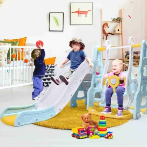 4 In 1 Toddler Playground Set for Boys and Girls Blue