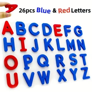 Red & Blue Letter Magnetic Stickers