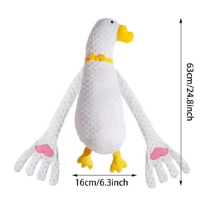 White Goose Doll With Soothing Palm 3 Speed Adjustable Electric