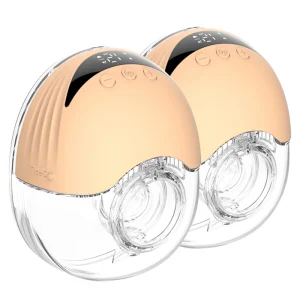 2PCS Wearable Electric Breast Pump Lightweight with LED Display