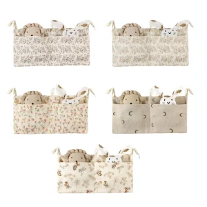 Baby Cribs Storage Bag Baby Bedside Hanging Storage Bag Cotton
